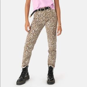 Cheetah jeans. Size down